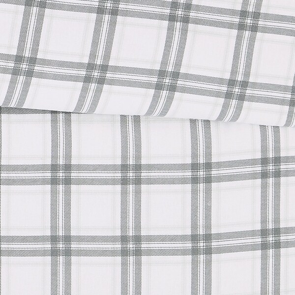 London Fog Printed Cotton Flannel 3 Piece Comforter Set
