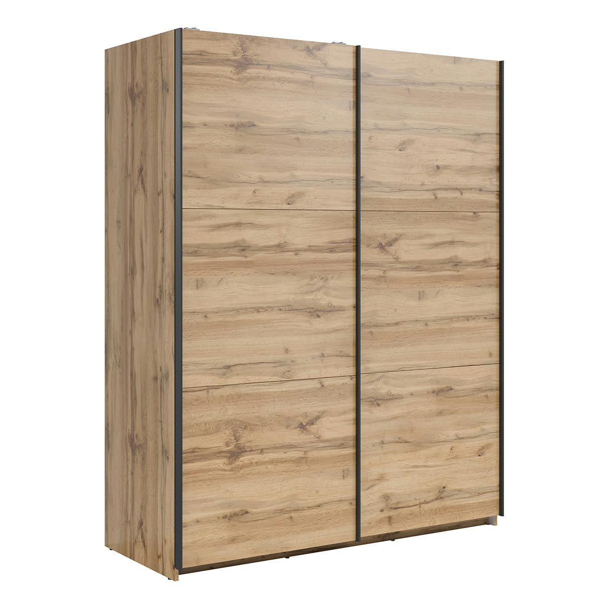 - Armoire 2 portes L153 x H195 cm panneaux agglomérés naturel