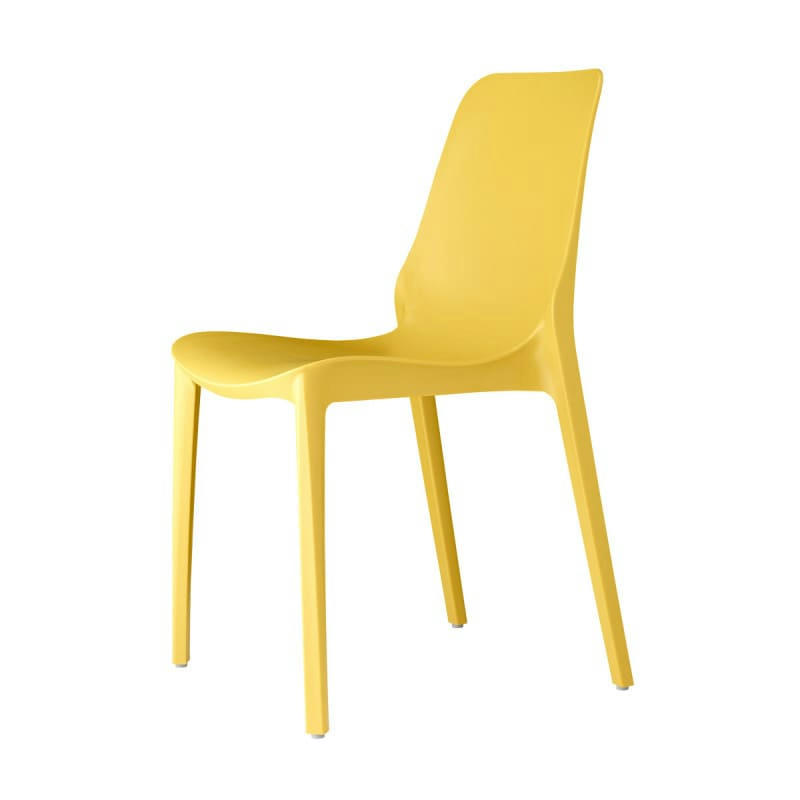GINEVRA - Chaise design en plastique jaune