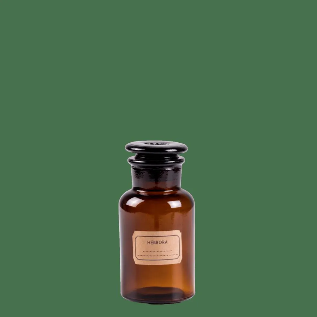 Bocaux^CASA HERBORA Pot à Provisions 25 CL Brun