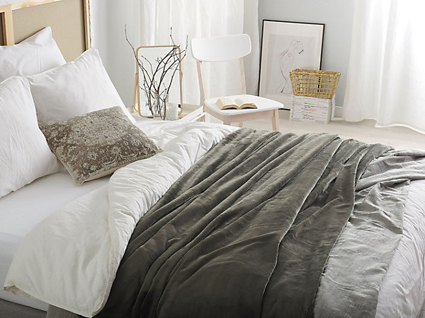 Couverture TERKE 200 x 220 cm Gris foncé