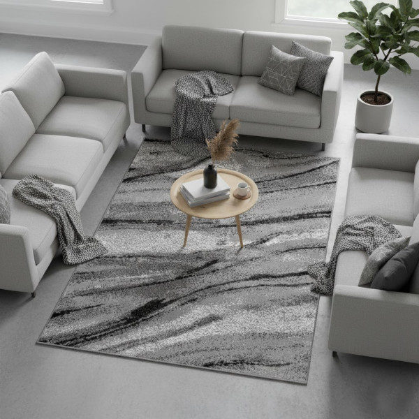 Dywan nowoczesny szary do salonu pokoju 006 - 180x250 cm - modny solidny