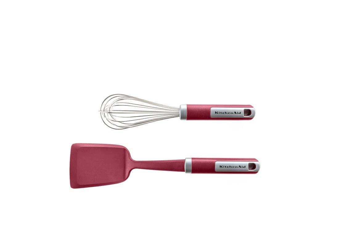 KitchenAid Komplet szpatułka   trzepaczka Maker Essentials czerowny