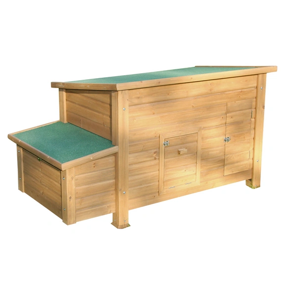 Hühnerstall »Florentina«, BxHxL: 74 x 80 x 146 cm, hellbraun/weiß