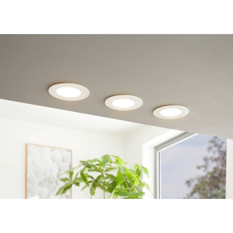 Spot encastrable LED Fueva-a blanc dimmable Ø 12 cm 5 W EGLO