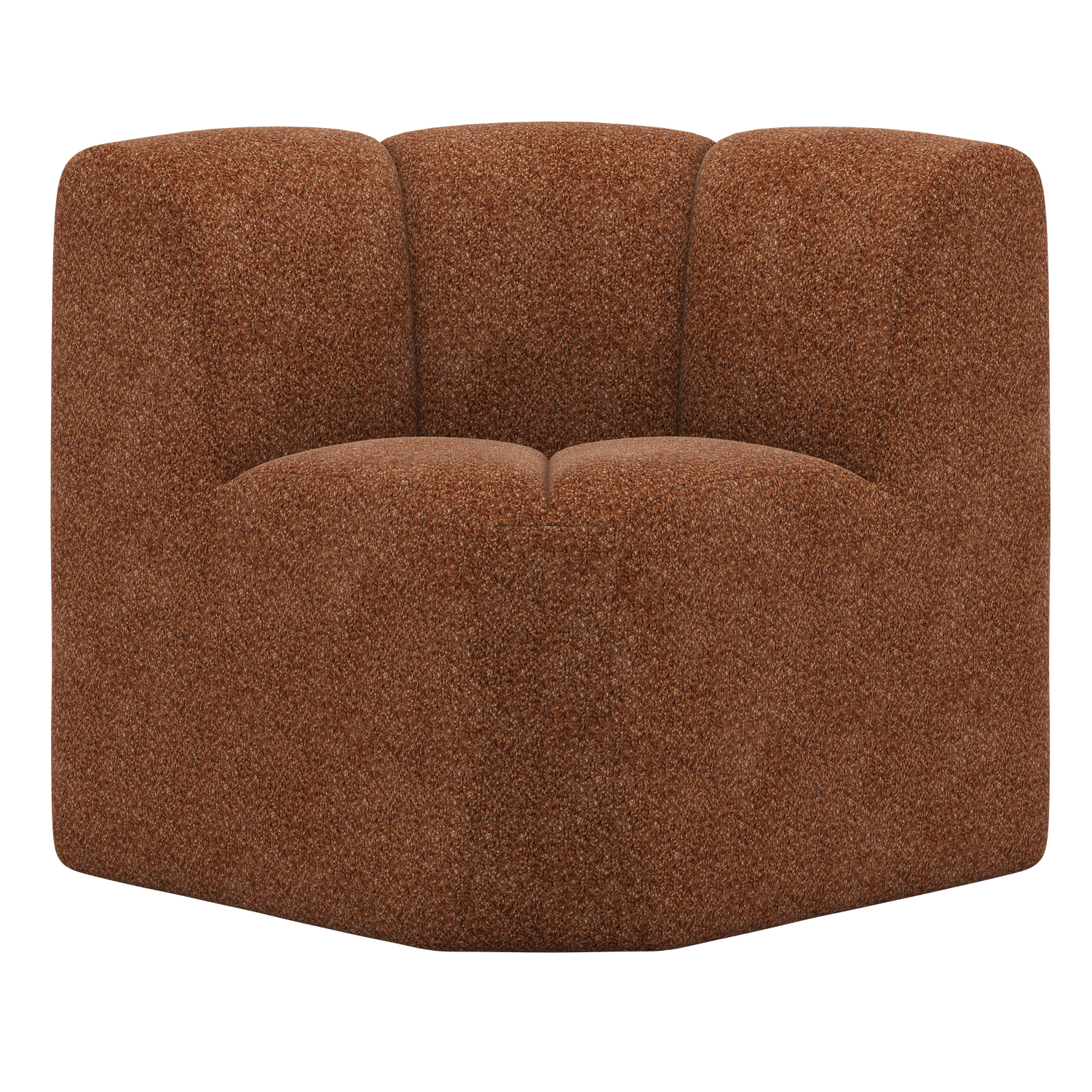 WOOOD eetbankje hoek met rugleuning Mojo - Wollig - Roestbruin - 83x83x83