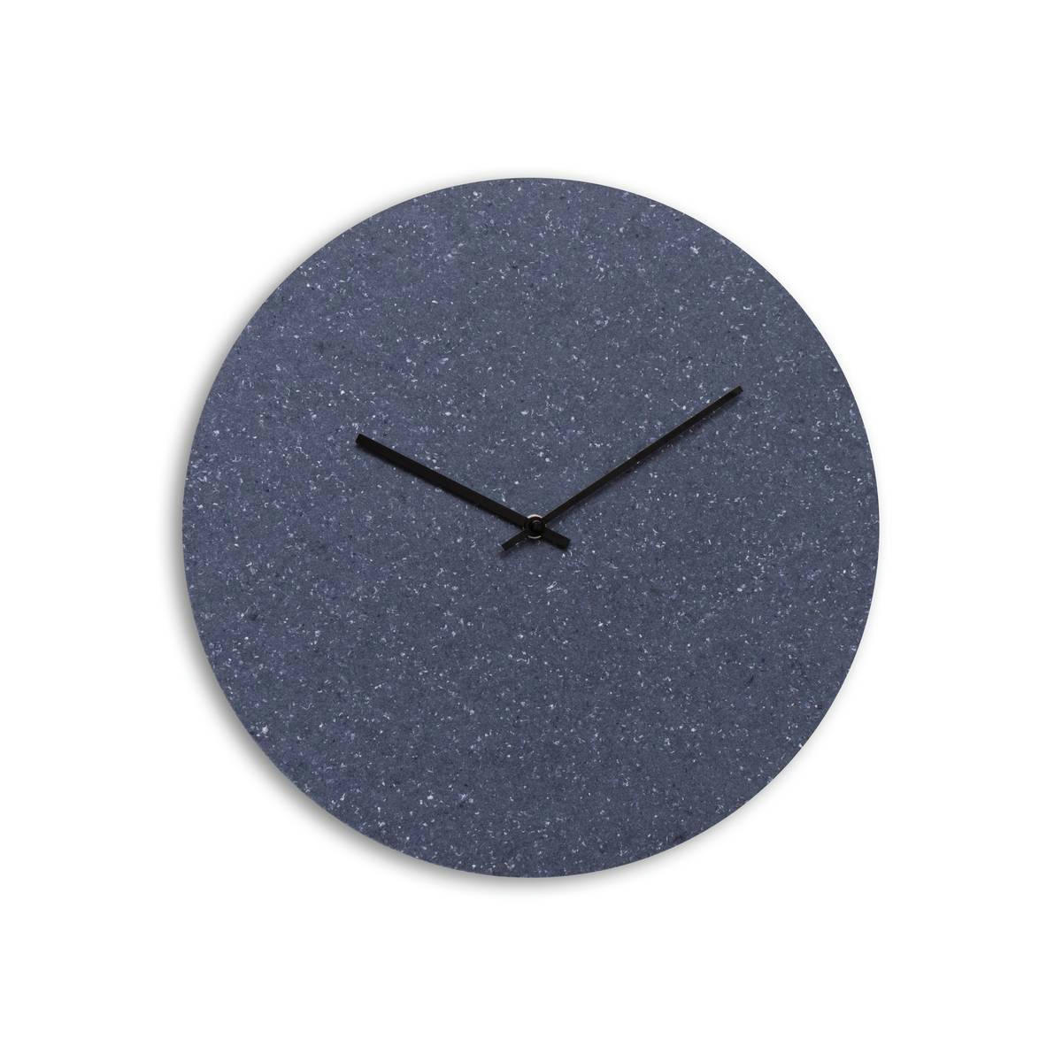 - Horloge murale en fibres textiles bleu D38cm