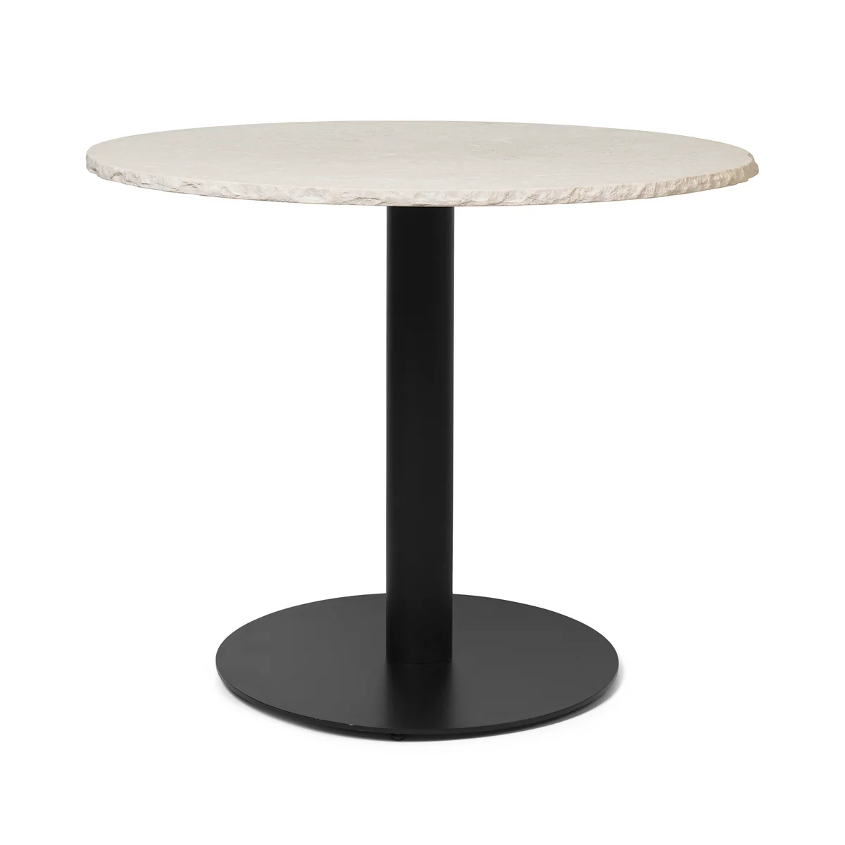 Ferm Living - Mineral Tisch Marmor Ø 90 cm, weiß / schwarz