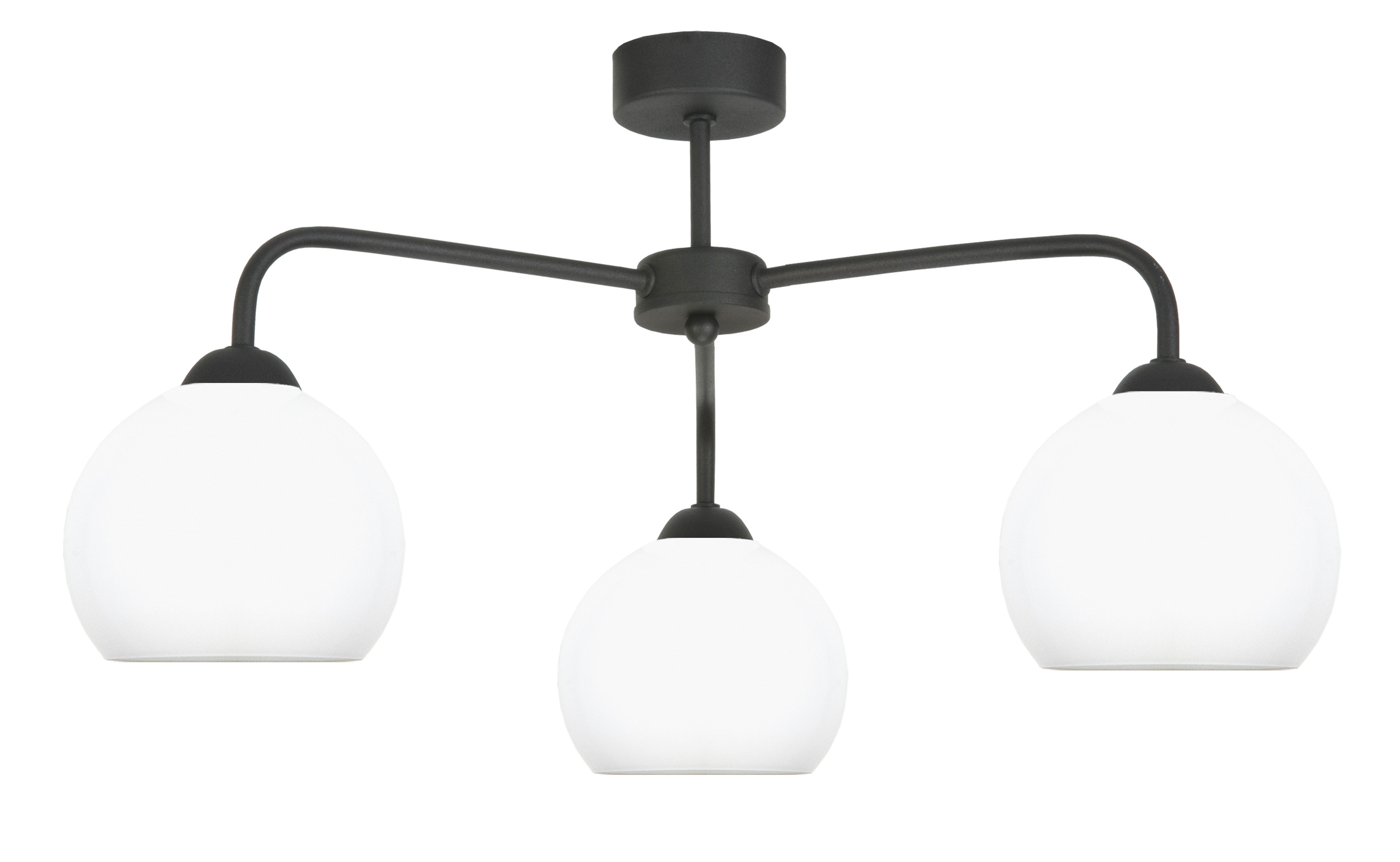 Lampa sufitowa EDYLIT czarna do salonu 3xE27 CHORUS BIANCO 13-772
