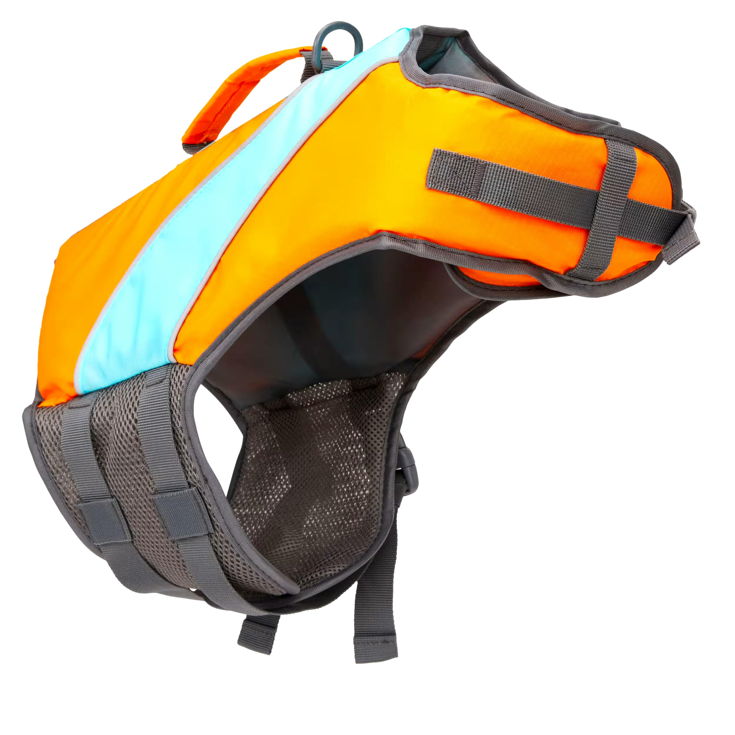 Petco Neon Life Jacket/Flotation Vest with Handle for Dogs, Orange and Blue