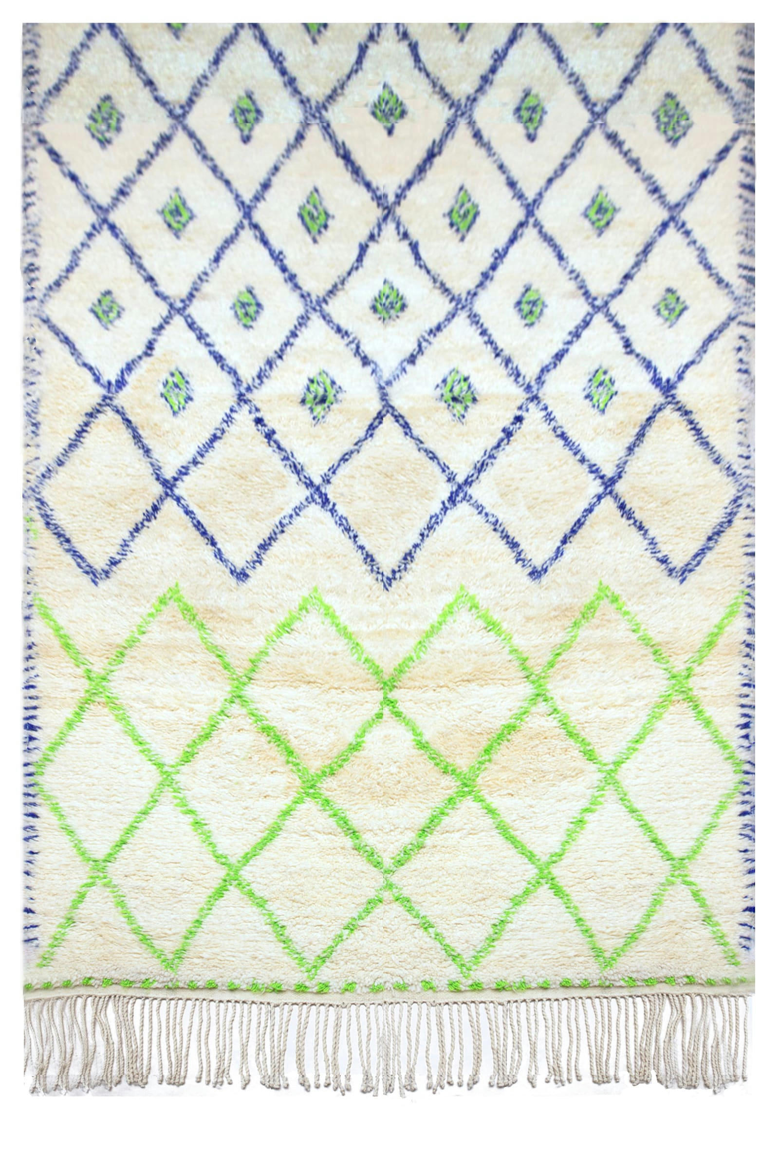 BERBERE - Tapis berbère original marocain laine Majorelle 160x230