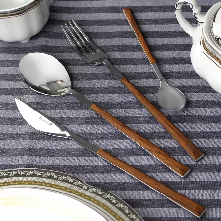 Komplet sztućców 24 cz. na 6 osób PINTI1929 - Sushi Queen Mahoń (2.5 mm) - pudełko 23.17B0.7091.K24