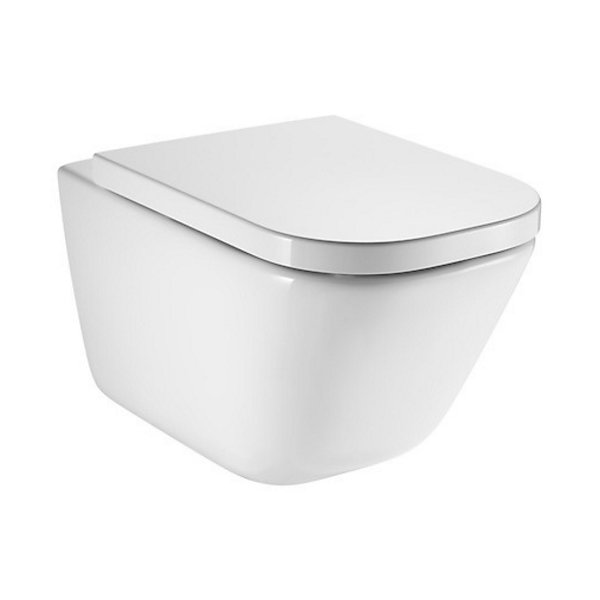 Pack WC bâti-support ECO 2 L Swiss Aqua Technologies   WC suspendu Roca avec abattant SoftClose   plaque chrome (ROROGAWR05-FR)