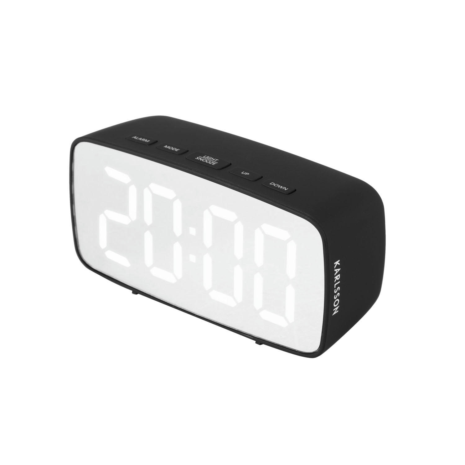 SILVER - Réveil led noir
