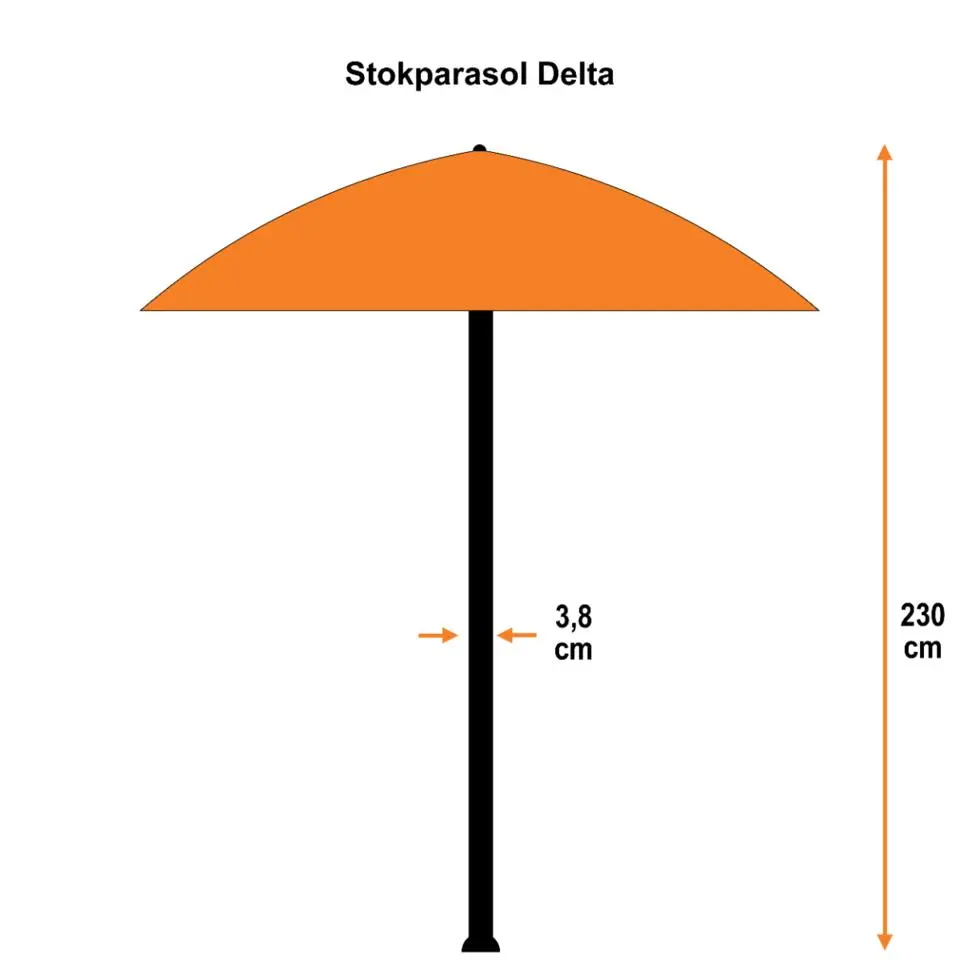 Garden Impressions Delta parasol &Oslash;300 - donker grijs