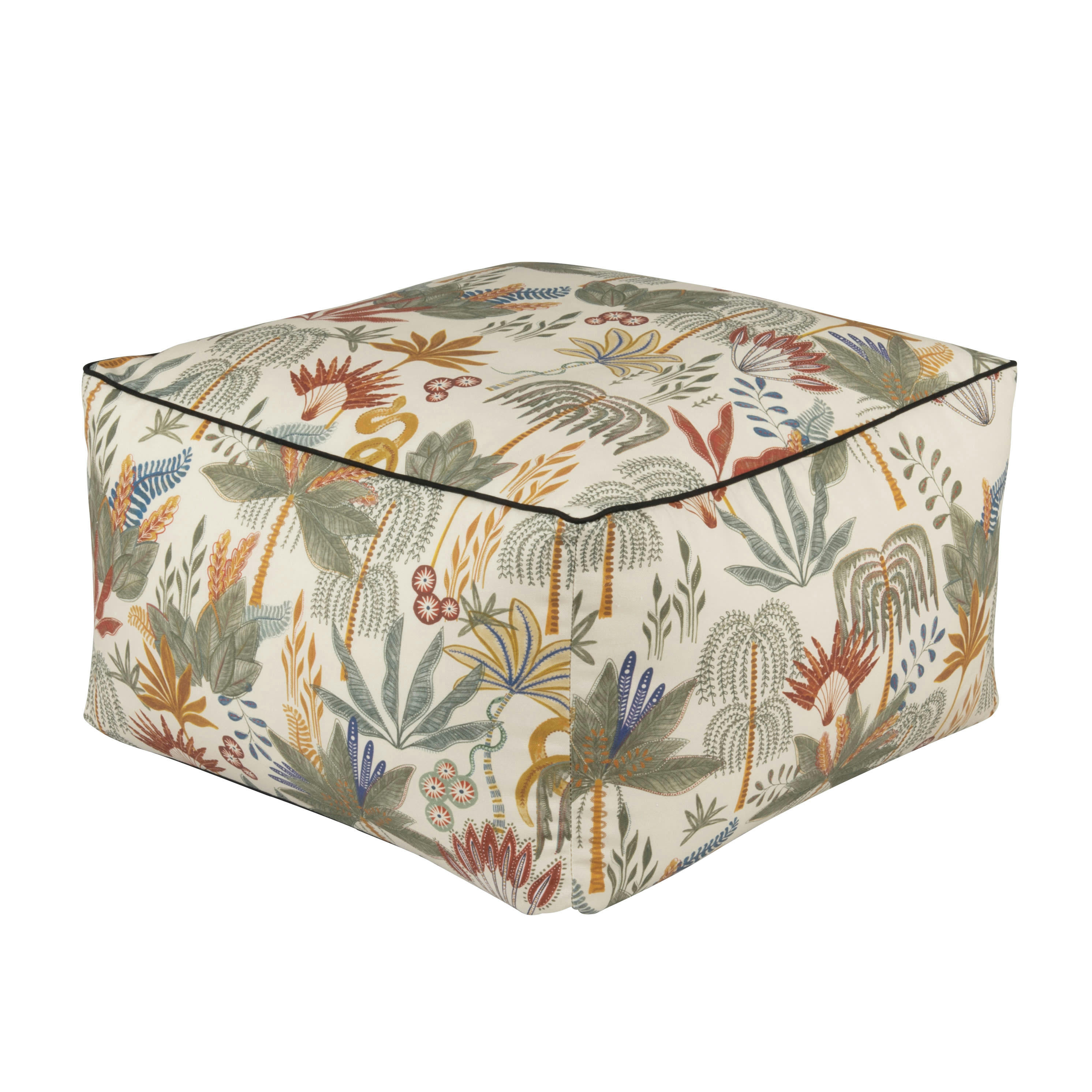 ISIDORE - Pouf à motifs multicolores