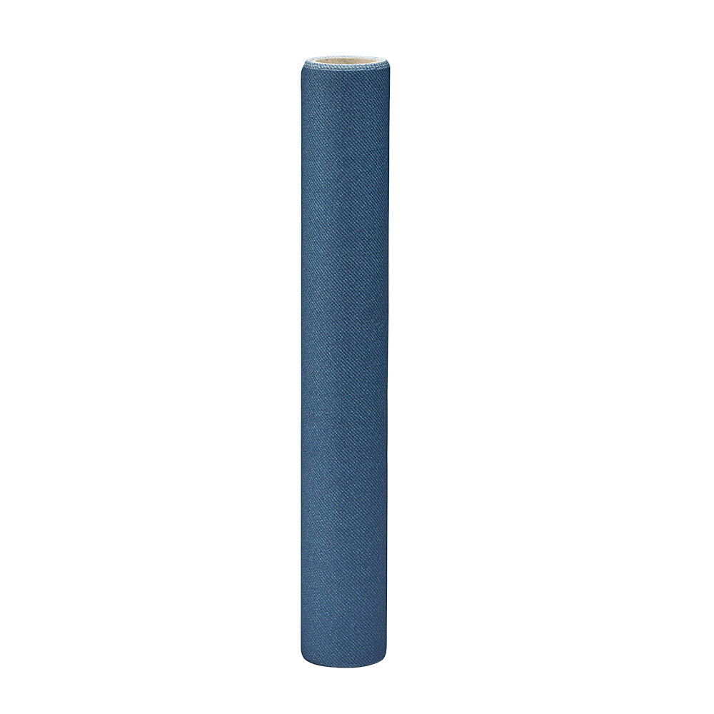 Chemin de table bleu canard effet tissu papier voie sèche 4,8 m