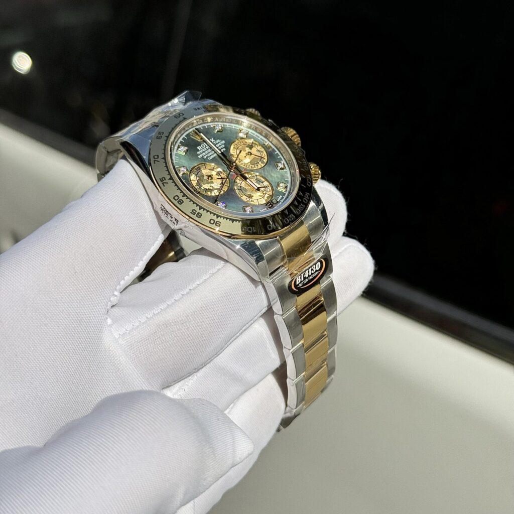 Rolex Daytona SS/YG Plated Dark MOP Dial With Diamonds 40mm Oyster Super Clone