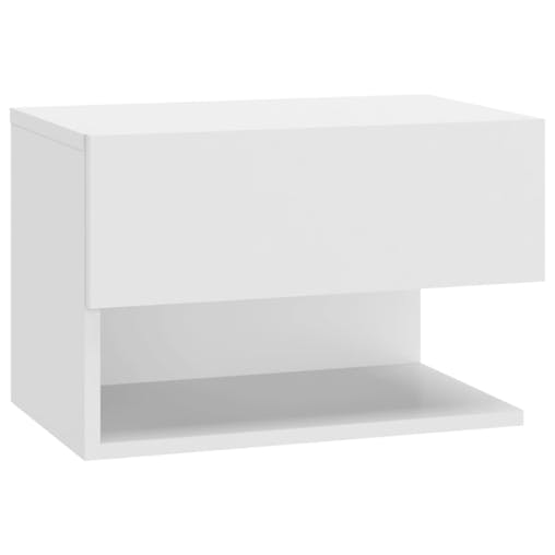 NNEVL Wall-mounted Bedside Cabinets 2 pcs High Gloss White