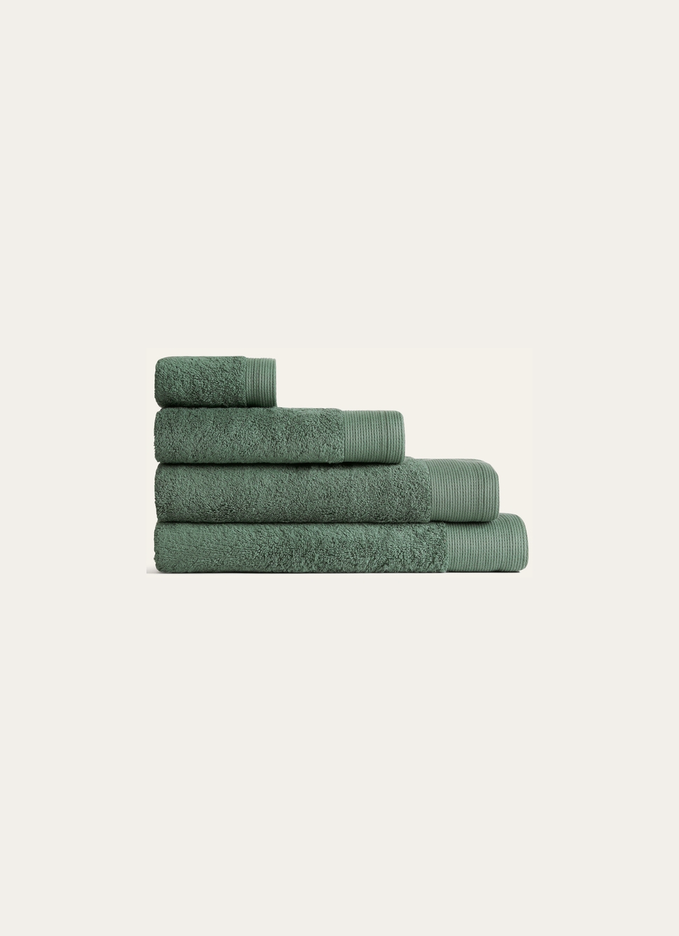 SERVIETTE INVITÉ UNIE EN COTON 500GR OLIVE