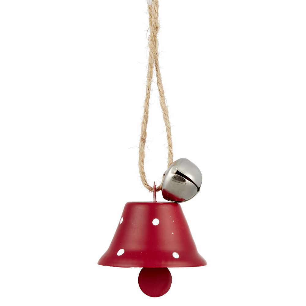 Décoration de No&euml;l cloche en métal à suspendre