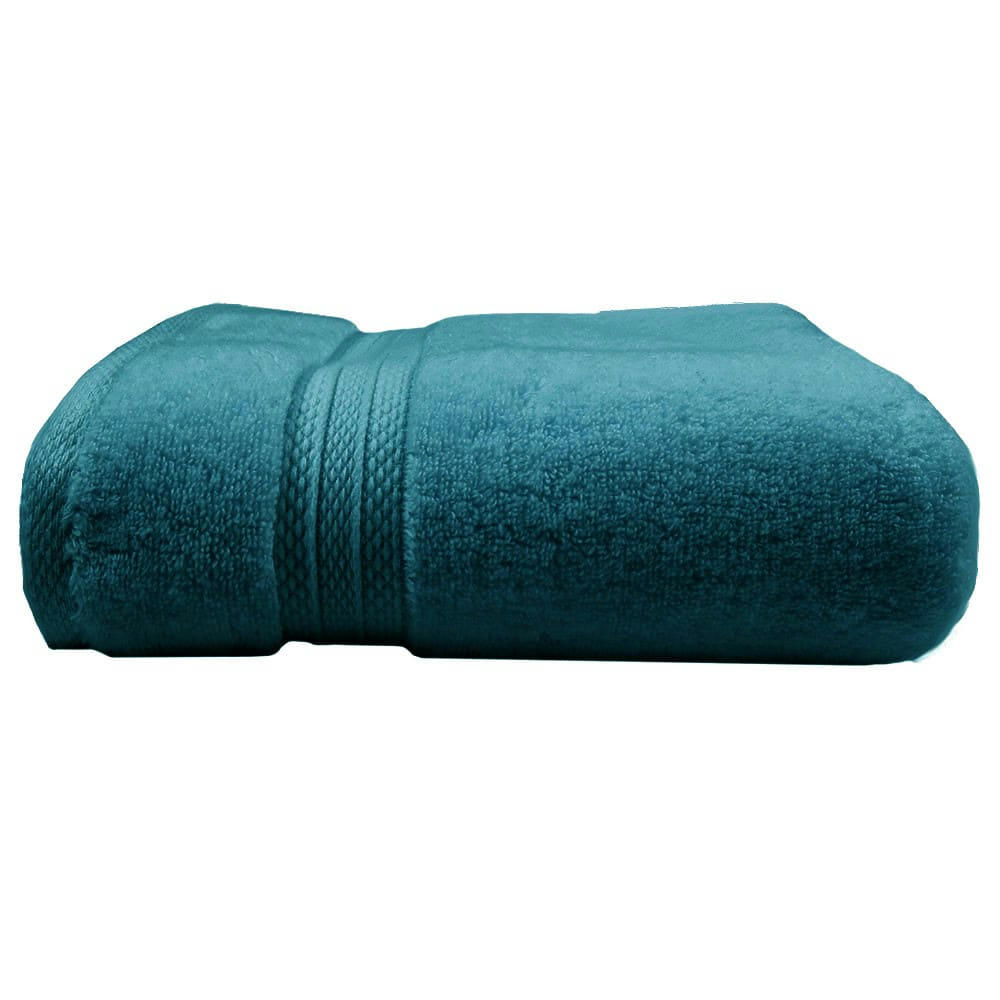 - Drap de douche  pur coton bleu 70x140