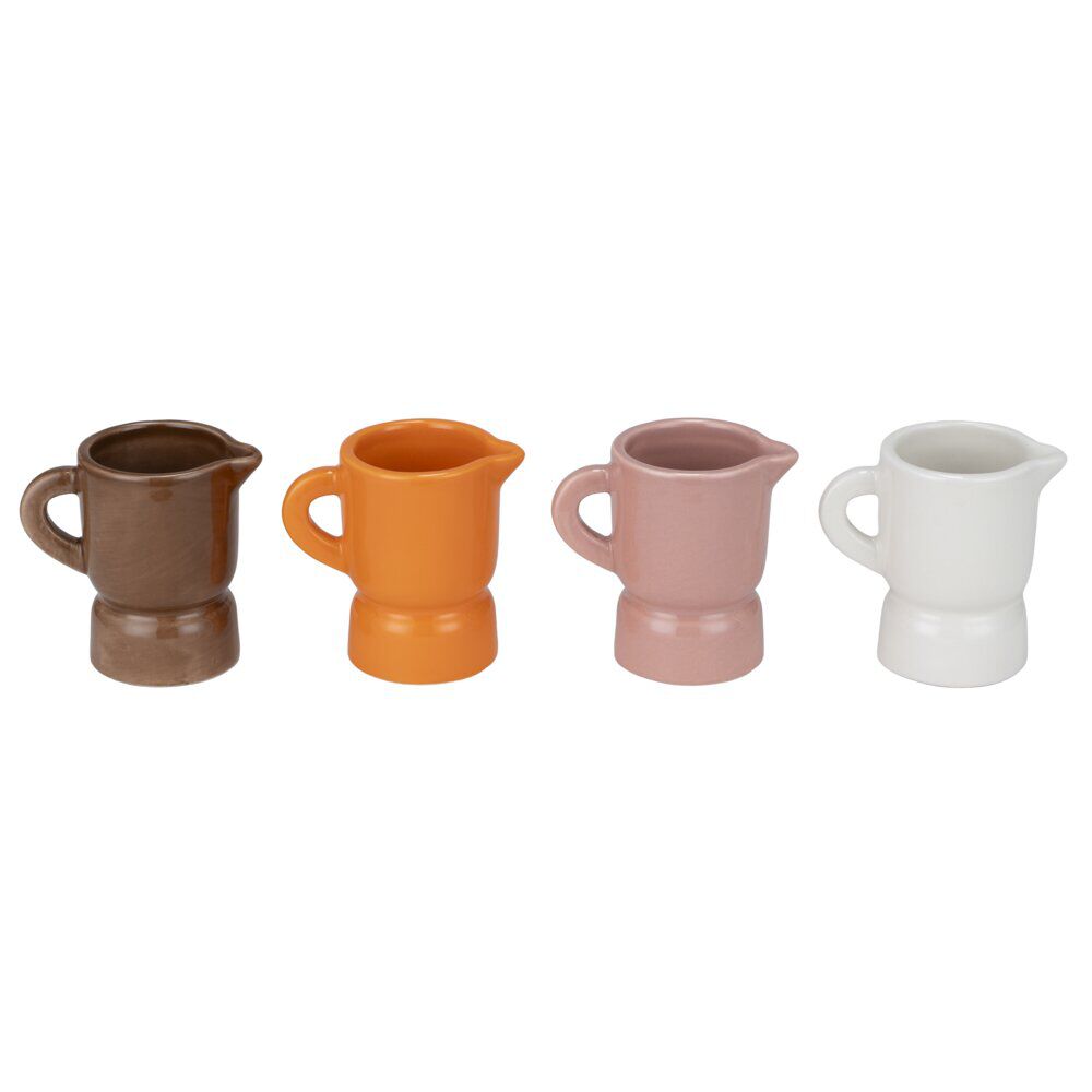 Tasse à café 60ml x4 forme pichet dolomite Ø5xH6,3cm