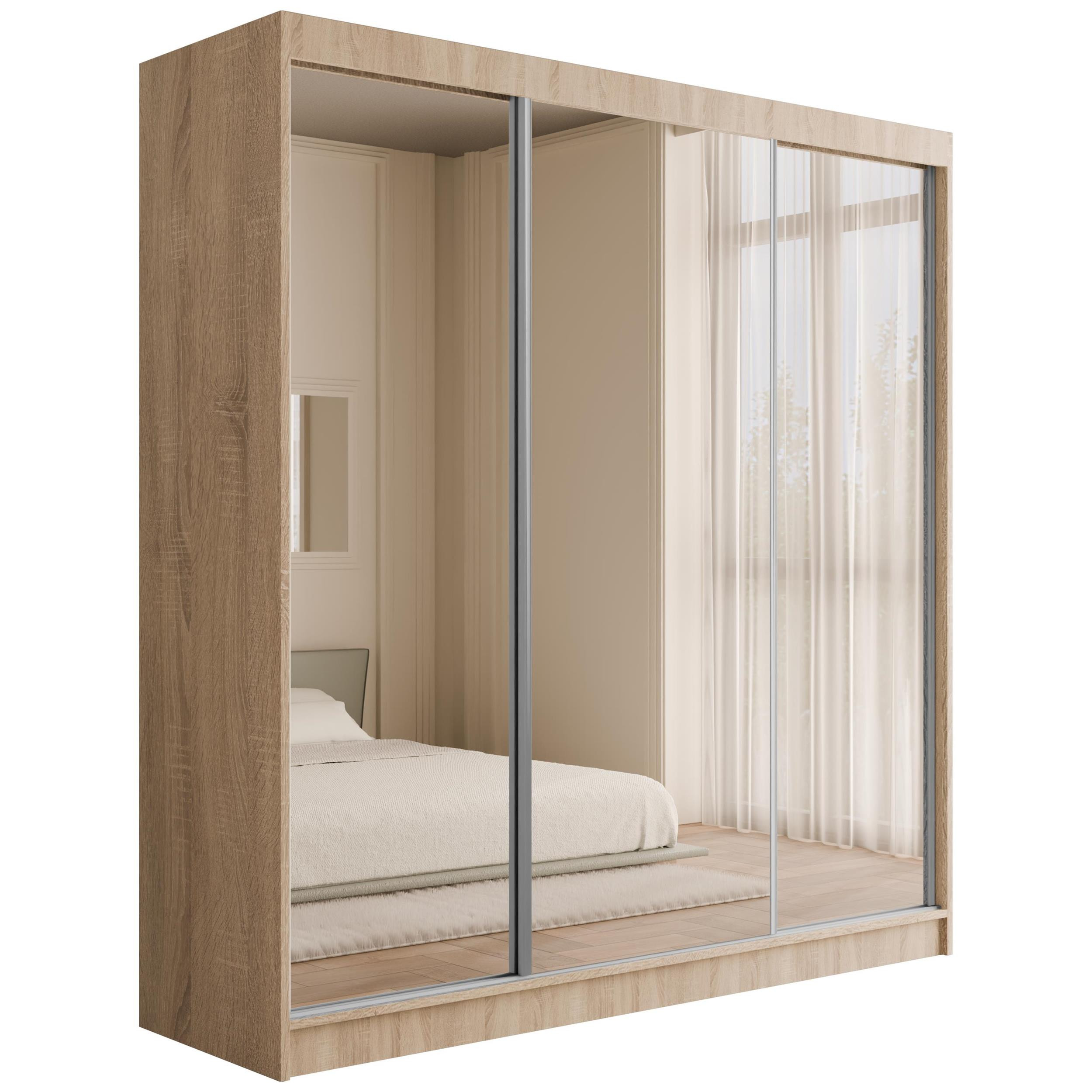 Szafa z drzwiami przesuwnymi i lustrem V2-URBANO 200 x 215 cm