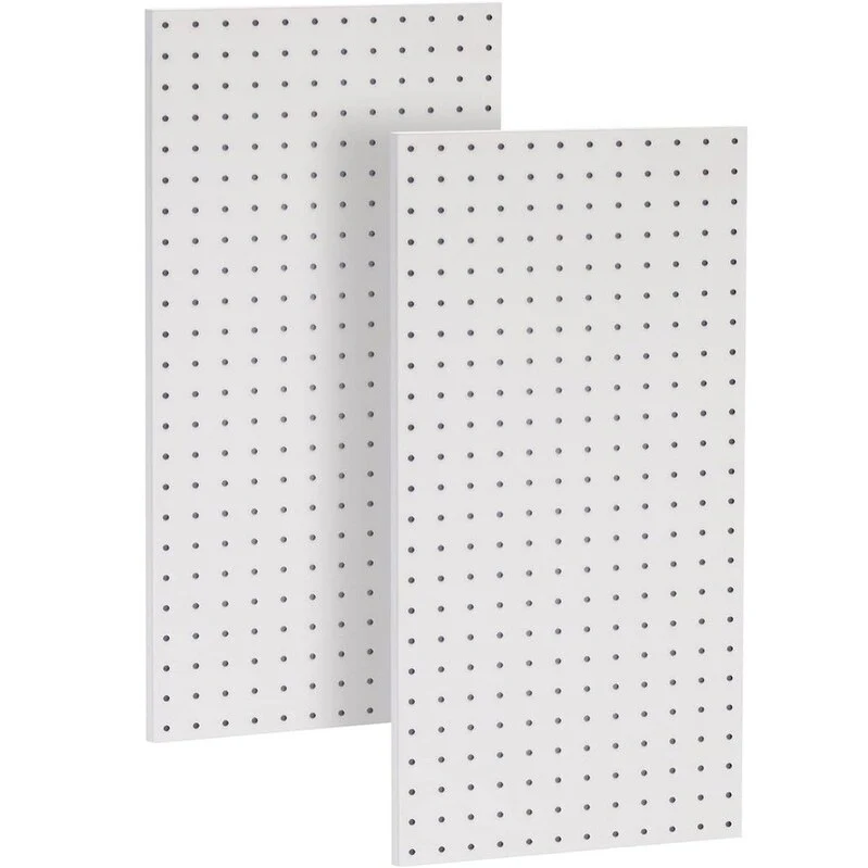 2 pcs metal pegboard wall panels pegboard for garage tool storage - 24 x 1.5 x 12 inches