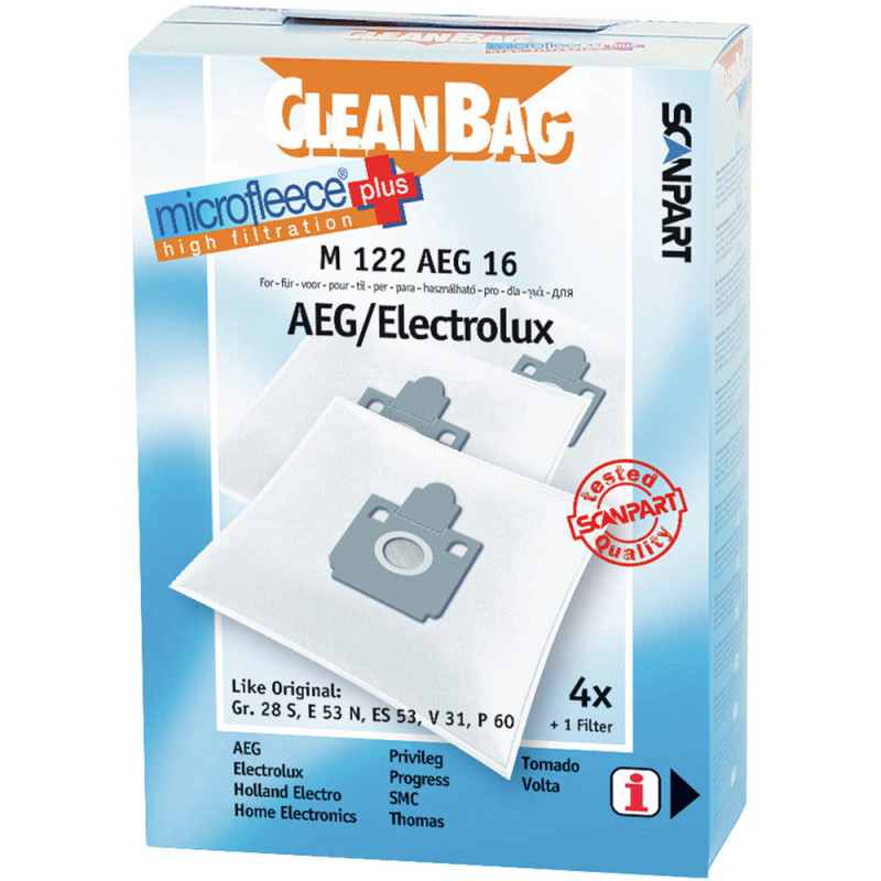 Sac pour aspirateur AEG/Electrolux M122AEG16 4 pièces