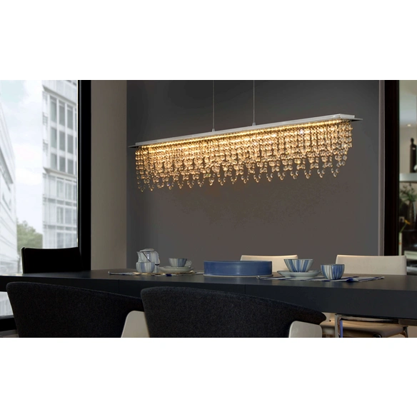Leuchtmittel »DIAMONDS«, BxHxL: 12 x 5 x 120 cm, Metall/Glas