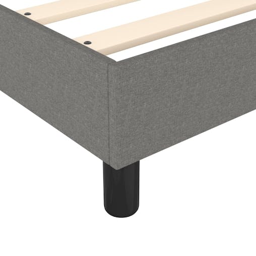NNEVL Box Spring Bed Frame Dark Grey 107x203 cm King Single Fabric