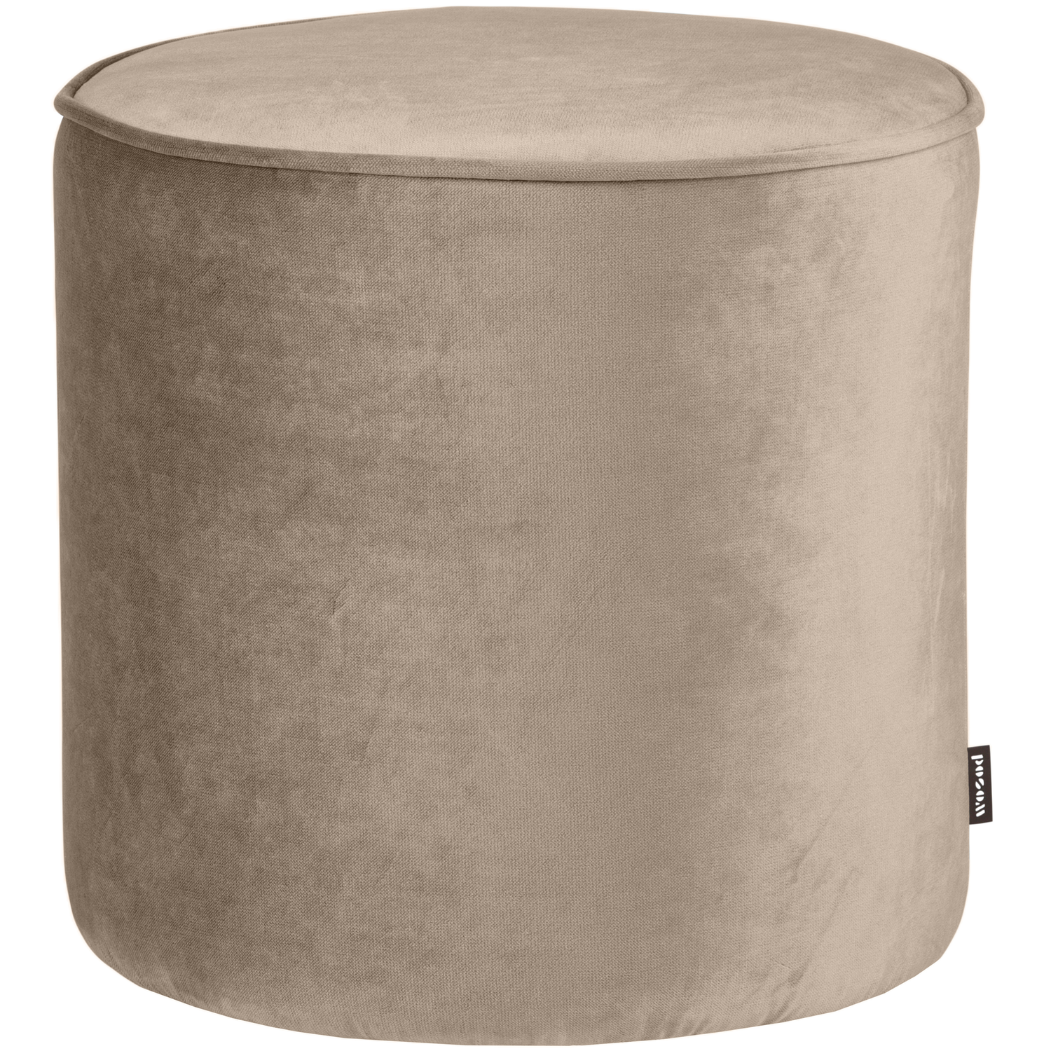WOOOD poef hoog Sara - Velvet - Khaki - 46x46x46