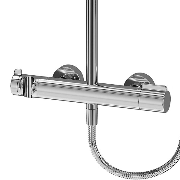 Colonne de douche thermostatique chrome Maza GoodHome