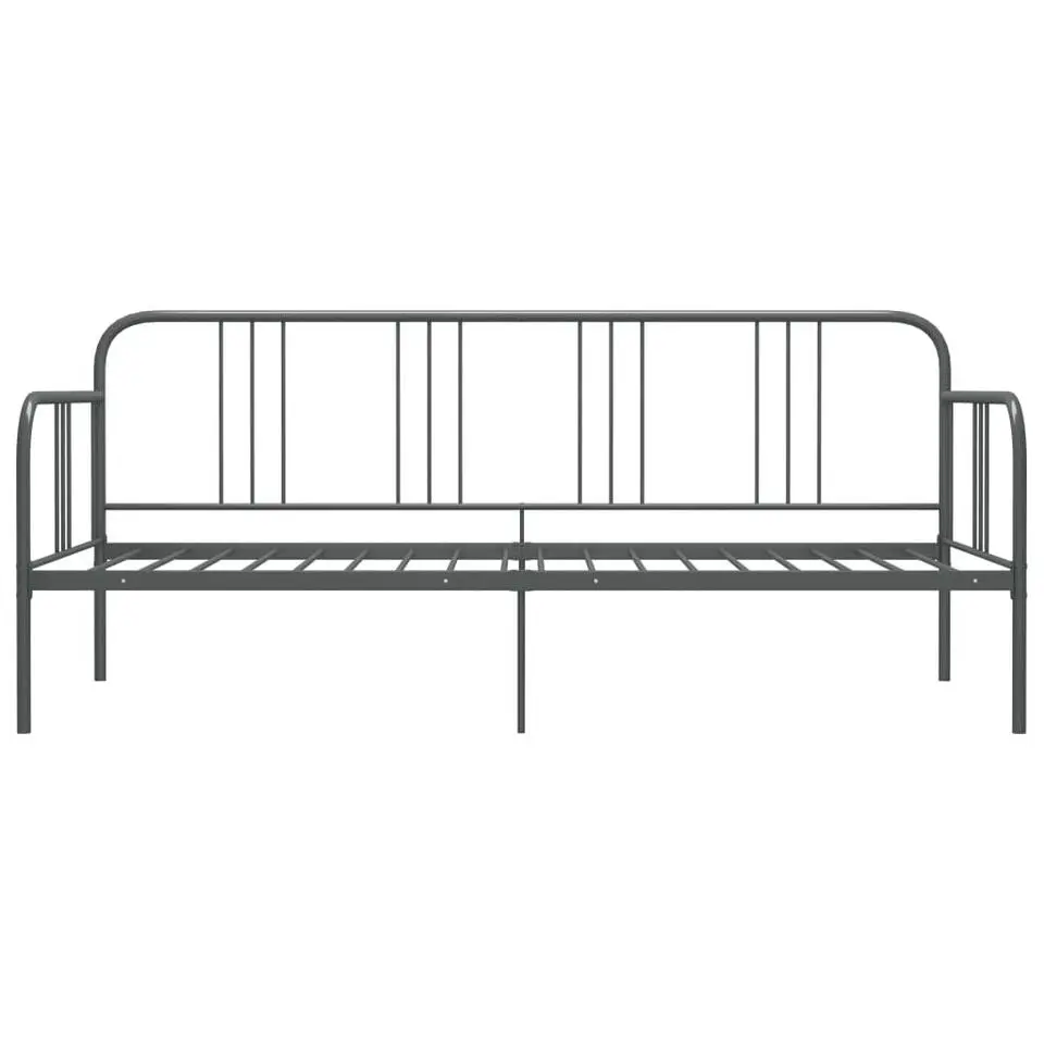 vidaXL - Bed - Grijs - Metaal - 90 x 200 cm