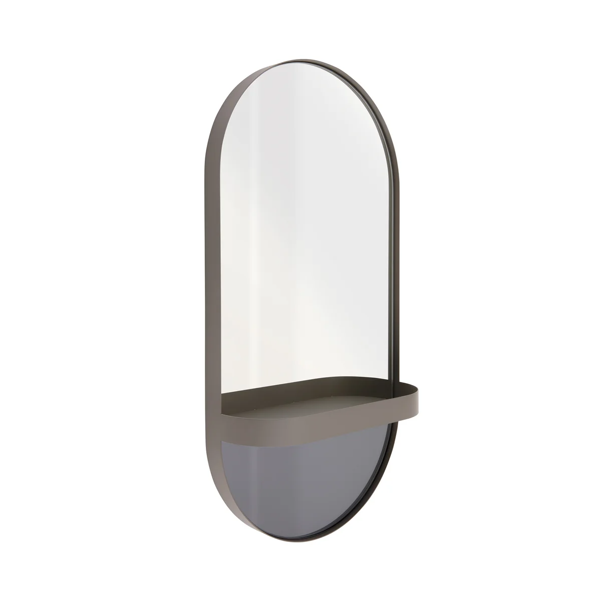 Remember - Wandspiegel mit Ablage, taupe