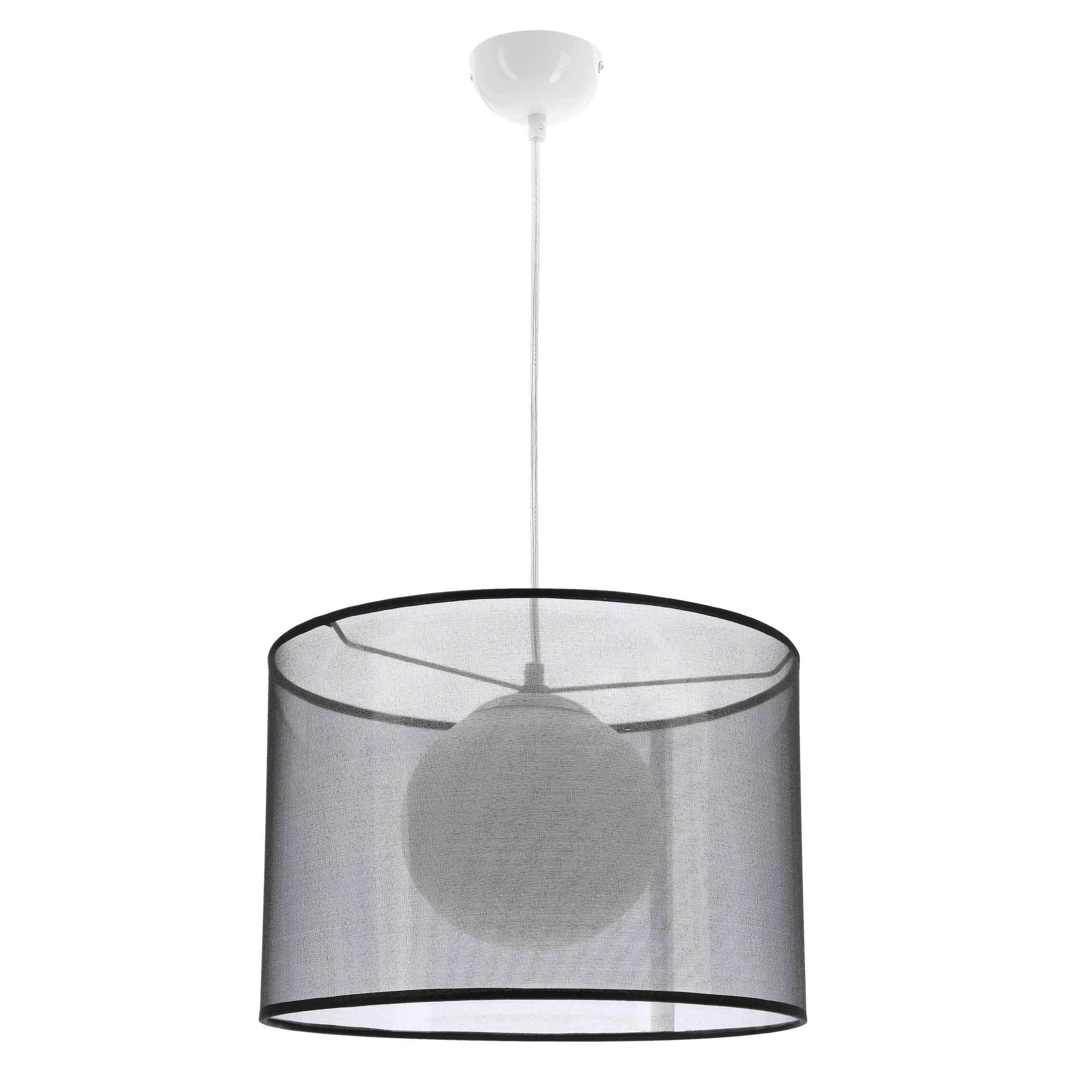 Lampa wisząca biało-czarna CHICAGO 1xE27x60W wym: 110x35x35 cm Candellux