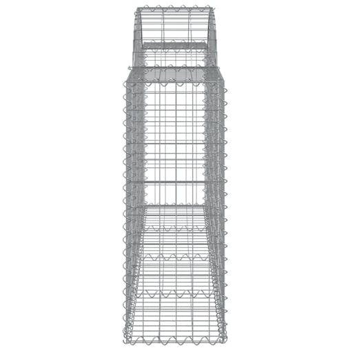 NNEVL Arched Gabion Baskets 10 pcs 200x30x80/100 cm Galvanised Iron