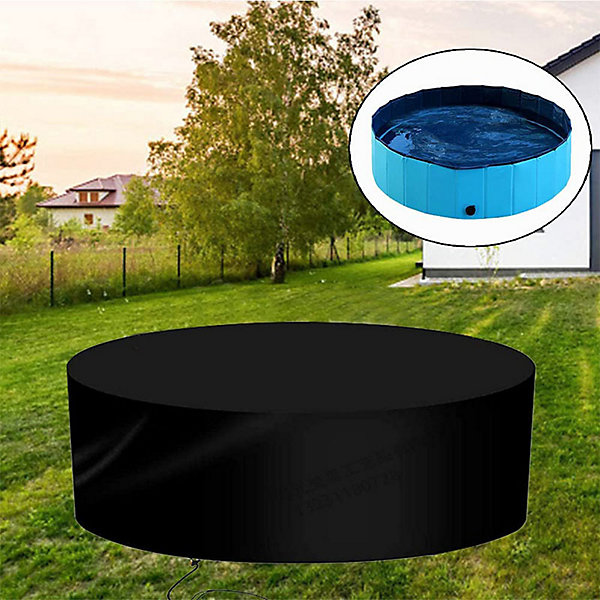 BASHLWUA (190x90cm) Couverture de piscine Couverture de piscine ronde Protection solaire pour piscine, imperméable et résistante a