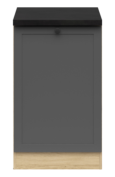 Szafka kuchenna dolna Junona Line 50 cm lewa grafitowa z blatem