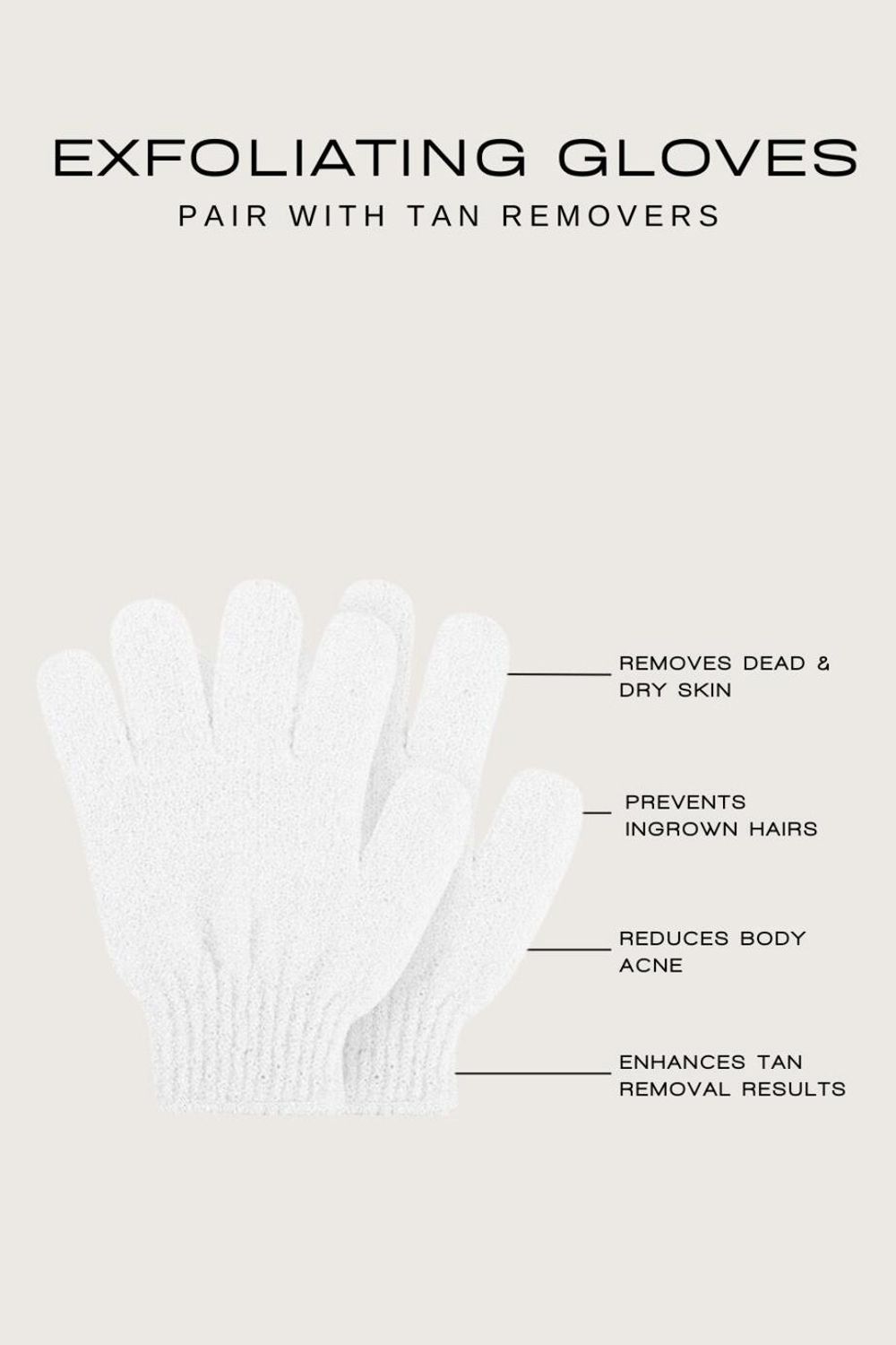 Rose & Caramel White Exfoliating Gloves