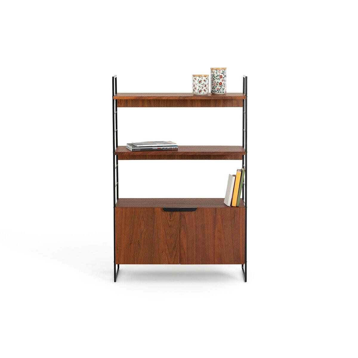 Étagère acier et noyer vintage, H123 cm, Watford