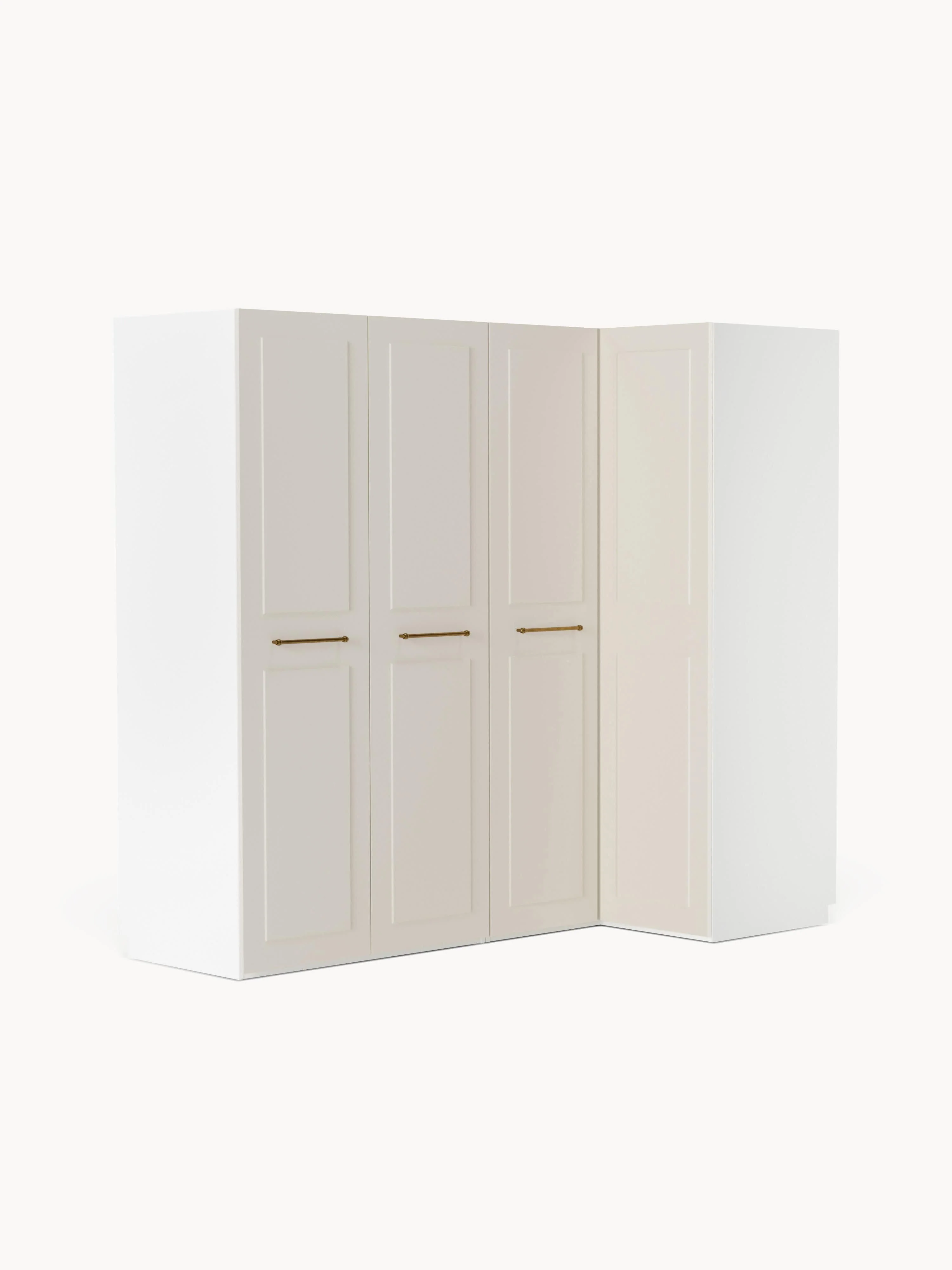 Modularer Eck-Kleiderschrank Charlotte, 215 cm Breite, in verschiedenen Größen