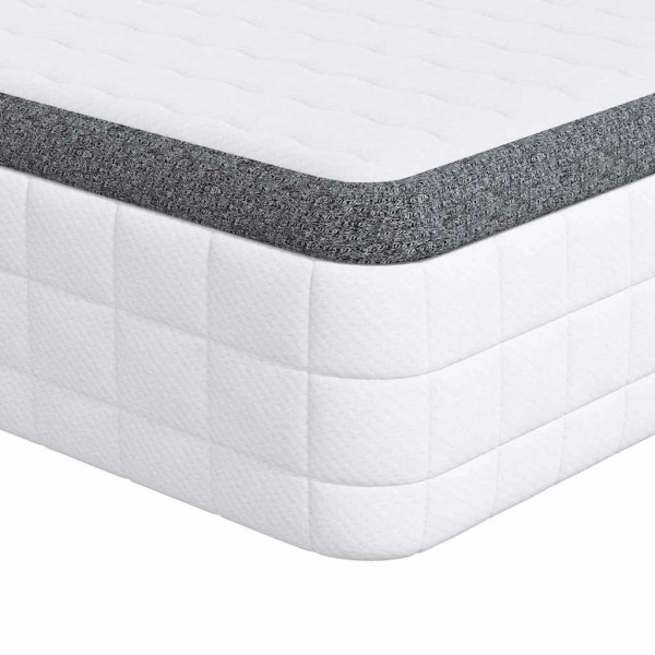 Materac Sprężynowy Bonell 80x200 cm Biały I Szary Do Łóżka Sypialni