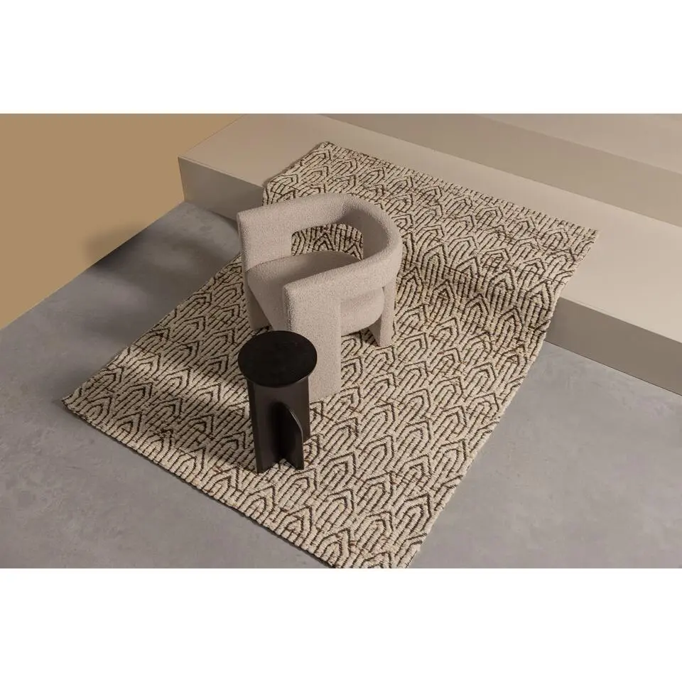 WOOOD Tiwa Fauteuil - Boucl&eacute; - Beige - 70x64x64