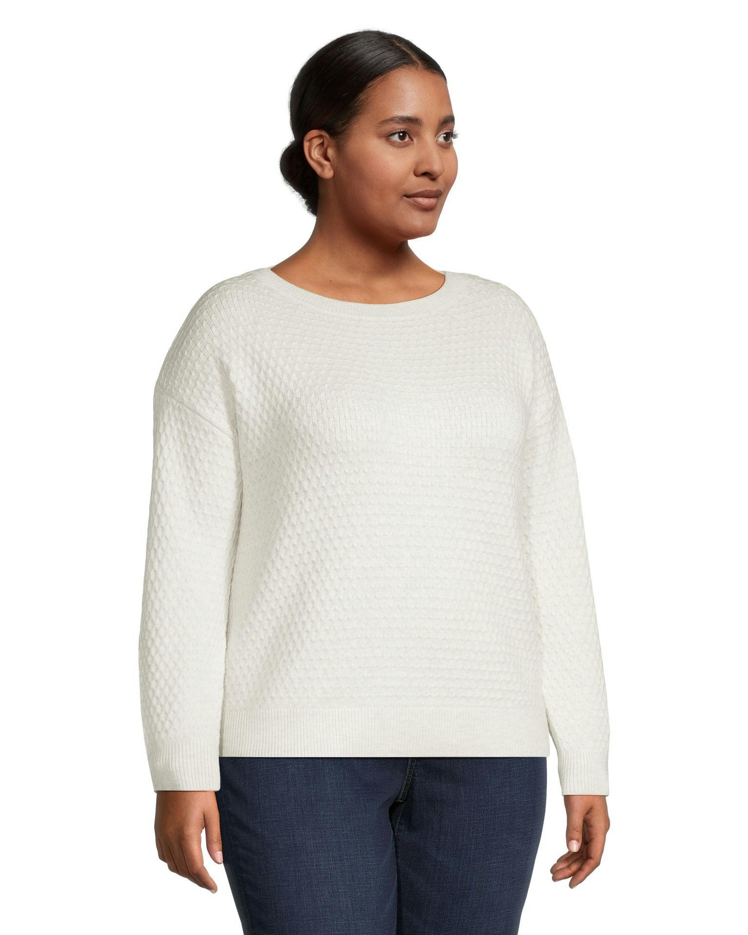 Denver Hayes Women's Cozy Semi-Fitted Boatneck Knit Pullover Sweater