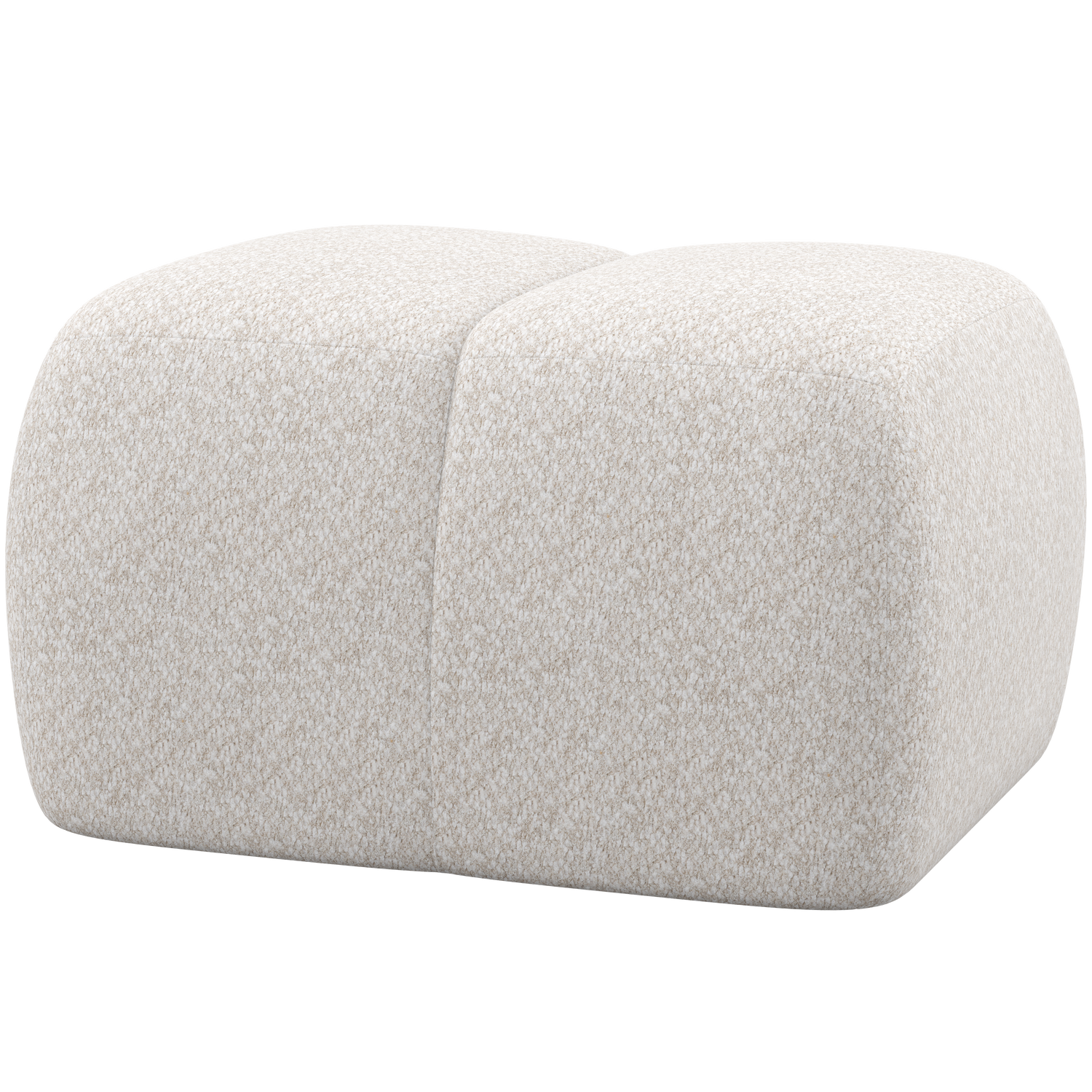 WOOOD poef Mojo - Wollig - Ecru - 45x84x64