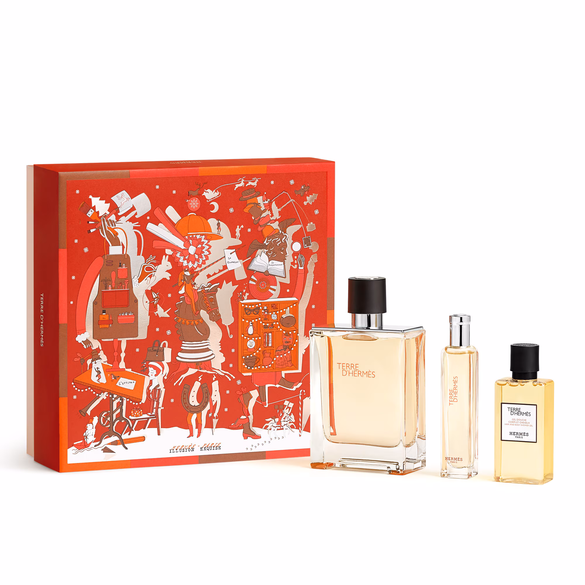 TERRE D'HERMÈSCoffret - eau de toilette + format voyage + gel douche pour le corps et les cheveux