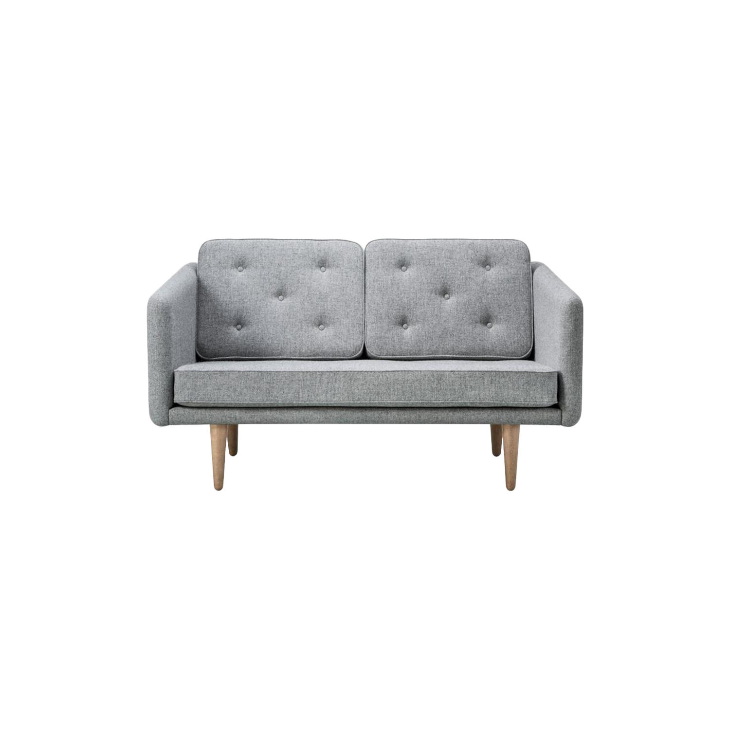 No. 1 2002 2 pers. sofa, gr&aring;/s&aelig;bebehandlet eg