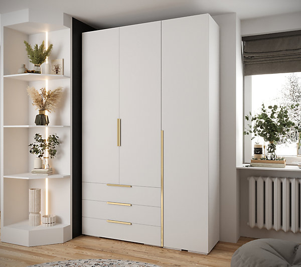 Garde-robe Inova 1 porte battante 236,7/150/47 3 Portes (blanc)